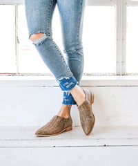 Ashley  | Braided-Front Ankle Bootie <br> Ships September 28, 2017