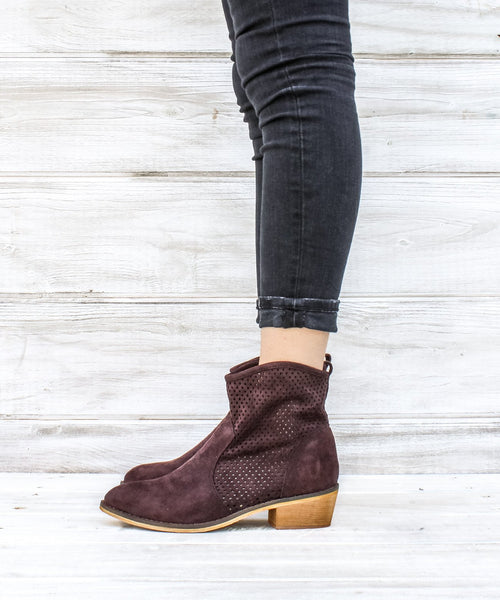 Breach Perforated Western Bootie - Mi.iM