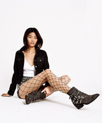 Fayth Black | Strappy Western Bootie <br> Ships Between 10/26~11/3, 2017