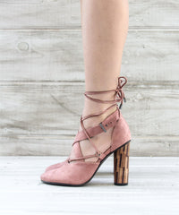 Pandora  | Retro Wrap Tie Cylindrical Heel