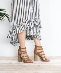 Nailah | Metal Studded Strappy Heel