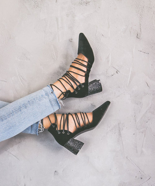 Palm | Velvet Glitter Heel