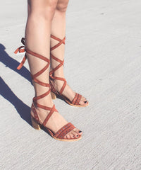 Plush Ankle Wrap Heel - Mi.iM