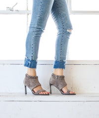 Shaye | Vegan Suede Open Toe Heels - Mi.iM