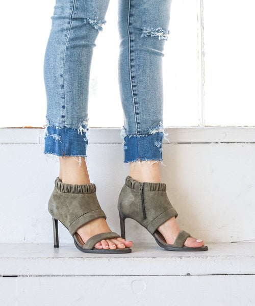 Shaye | Vegan Suede Open Toe Heels - Mi.iM