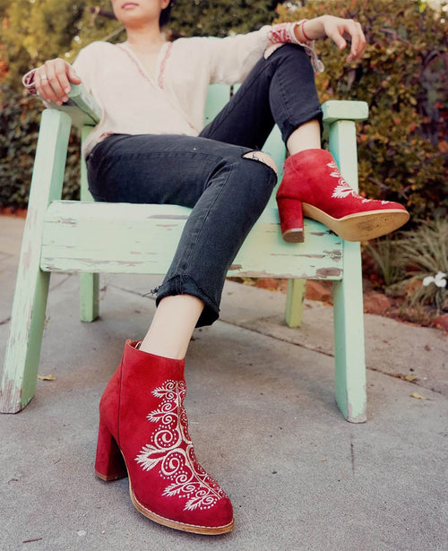 Springfield Elaborate Embroidered Bootie - Mi.iM