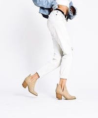 Talia | Embroidered Side-V Cut Booties