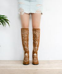 Ukraine | Embroidered Suede Tall Boot