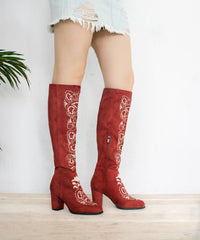 Ukraine | Embroidered Suede Tall Boot